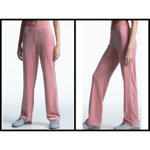 💕JUICY COUTURE💕 Classic Logo Velour Track Pants ~ Blushing Pink Large L NWT